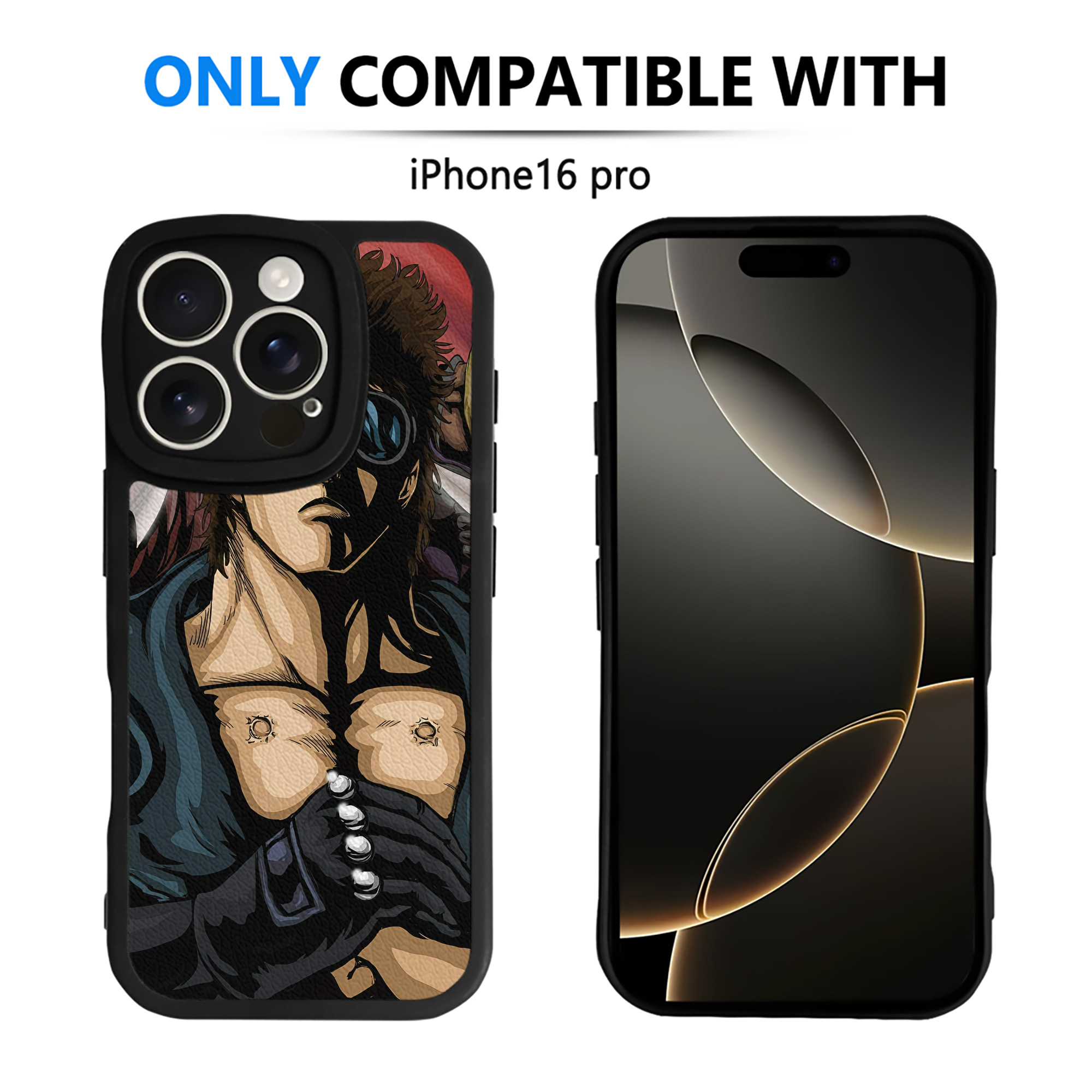 （画像用） 北斗の拳 Fist of the North Star 【iPhone 16シリーズ対応】シリコンスマホケース（レザー調） 材質：シリコン